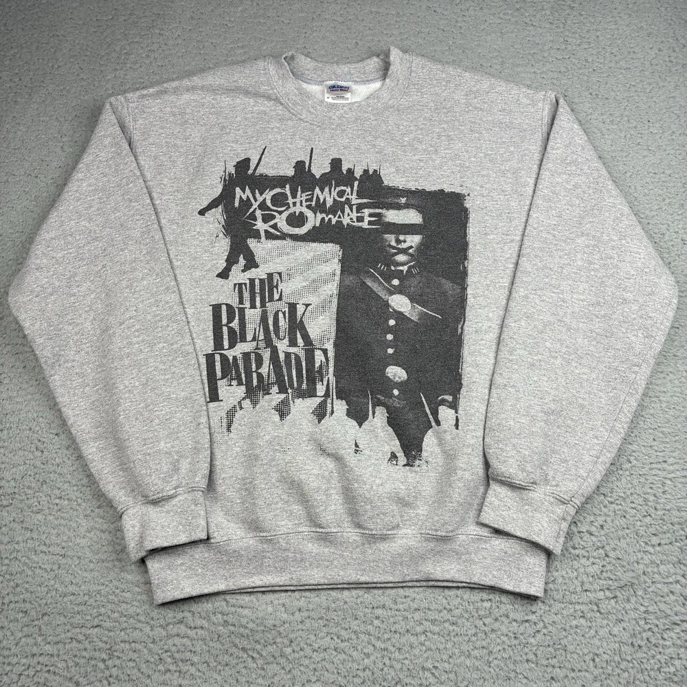 My Chemical Romance The Black Parade Crewneck Sweatshirt Men's Medium Gray Y2K